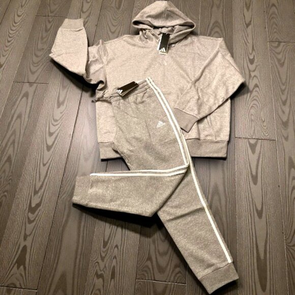 NWT 2 PC SIZE M HOODIE SWEATSHIRT AND JOGGERS MATCHING OUTFIT BY ADIDAS SET - Picture 2 of 4